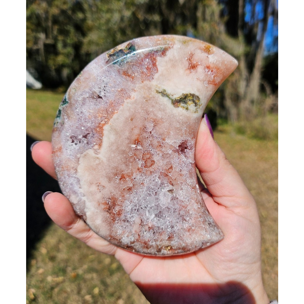 pink amethyst moon 4.7 in